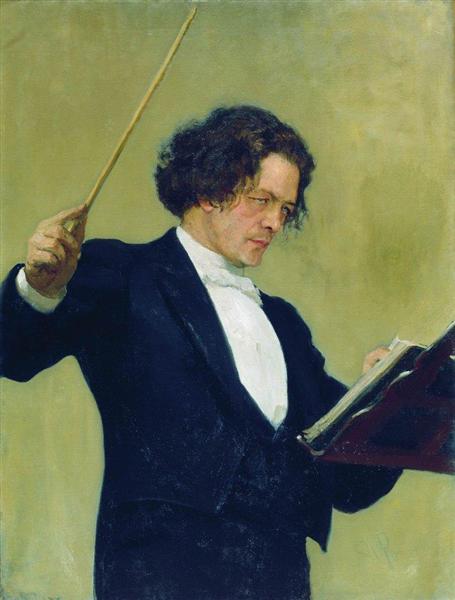 Portrait of the composer Anton Rubinstein - 1887