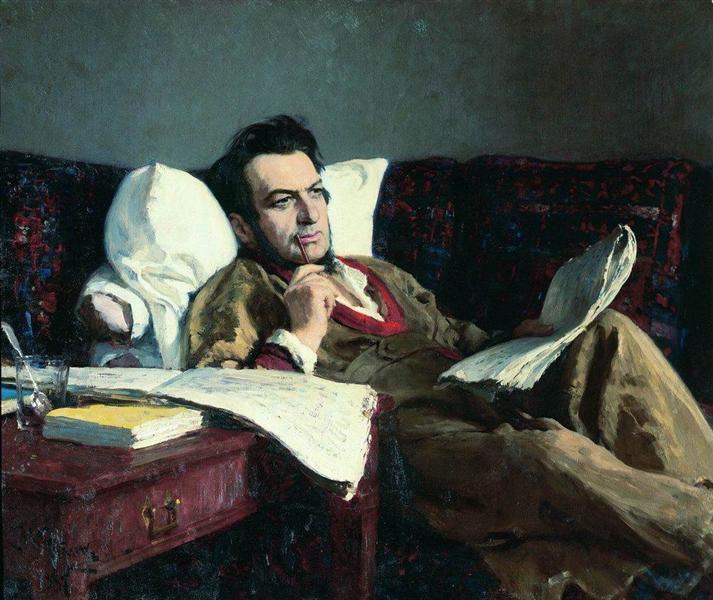 Retrato do compositor Mikhail Glinka - 1887