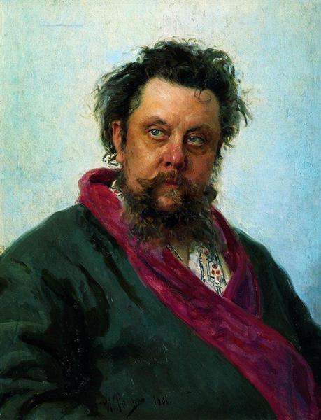 Portrait of the composer Modest Musorgsky - 1881