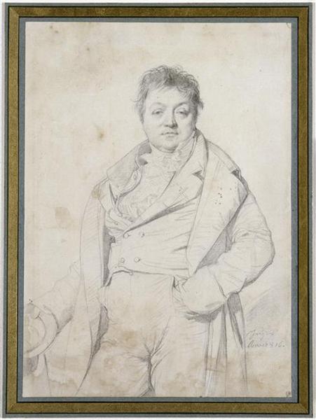 Retrato Del Pintor Charles Thevenin - Director De La Academia De Francia En Roma - 1816