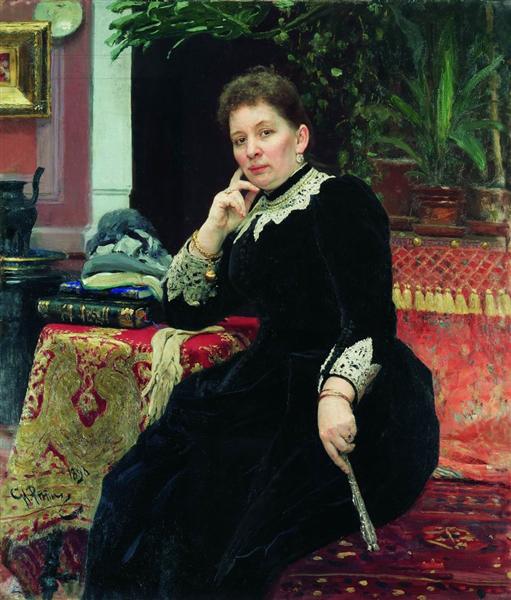 Portrait of the philanthropist Olga Sergeyevna Aleksandrova-Heinz - 1890