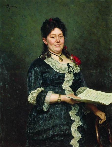 Portrait of the singer Alexandra Molas - 1883