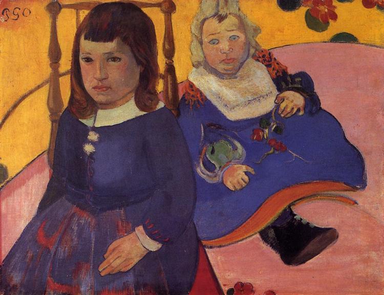 Portrait de deux enfants (Paul et Jean Schuffneker) - 1889