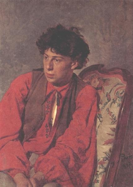 Portrait de VE Repin, frère de l'artiste - 1867