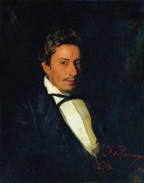 Portrait of V. Repin - Musician - Artist's brother - 1876