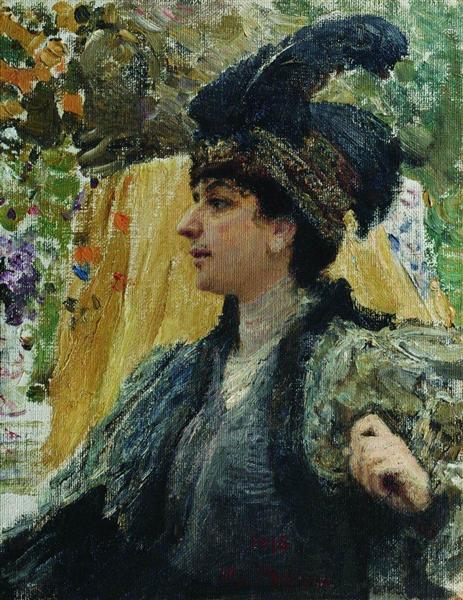 Retrato de VV Verevkina - 1916