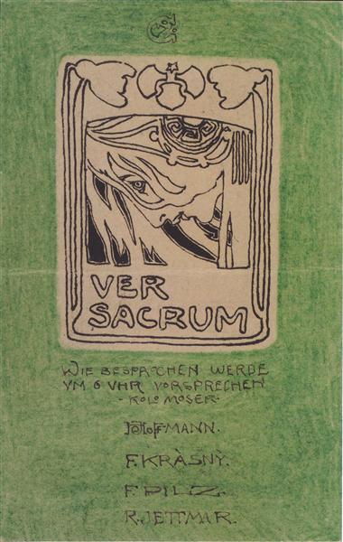 PostCal para Carl Moll - Ver Sacrum - 1897