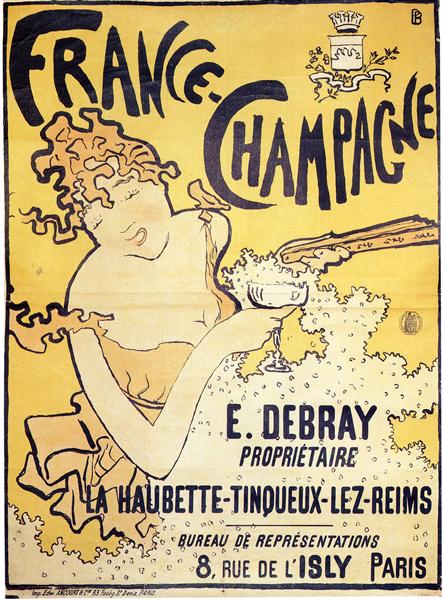 Cartel Publicitario Francia Champagne - 1891