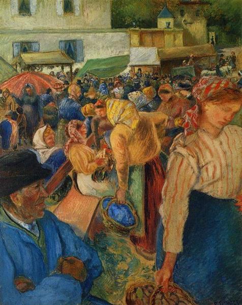 Corral Bird Market - Pontoise - 1892