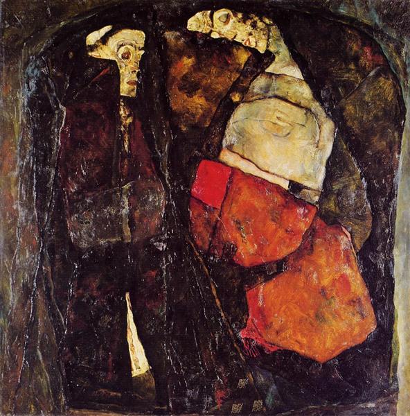 Schwangere Frau und Tod - 1911