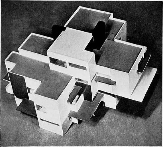 Privathaus - Modell - Blick von West - 1923