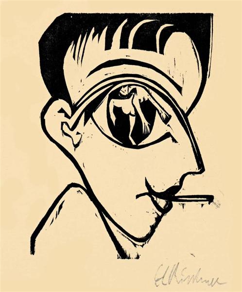 Cabeza De Perfil (Autorretrato) - 1930