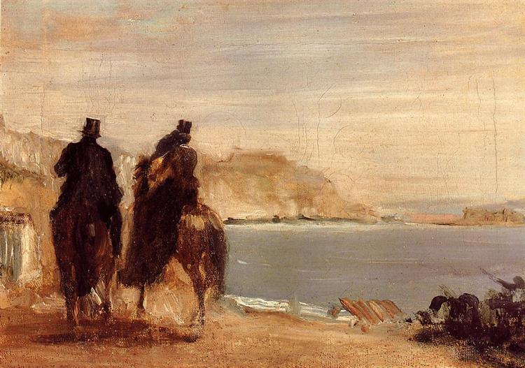 Marche au bord de la mer - 1860