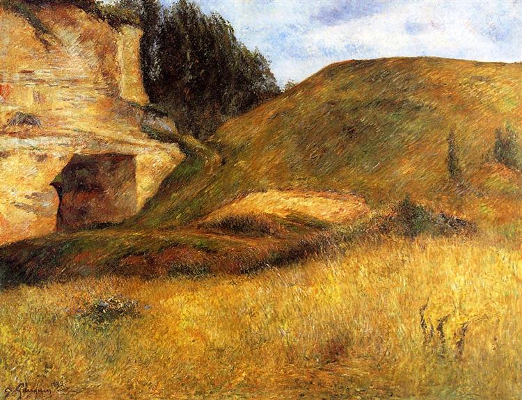 Trou de carrière dans la falaise - 1882