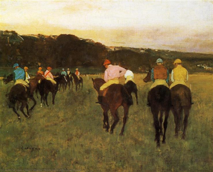 Racehorses at Longchamp - 1874