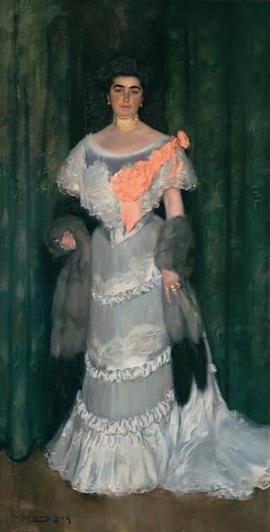 Montserrat Casas De Nieto - En Traje De Noche - 1904