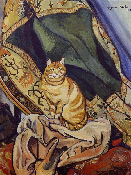 Raminou sitting on a cloth - 1920