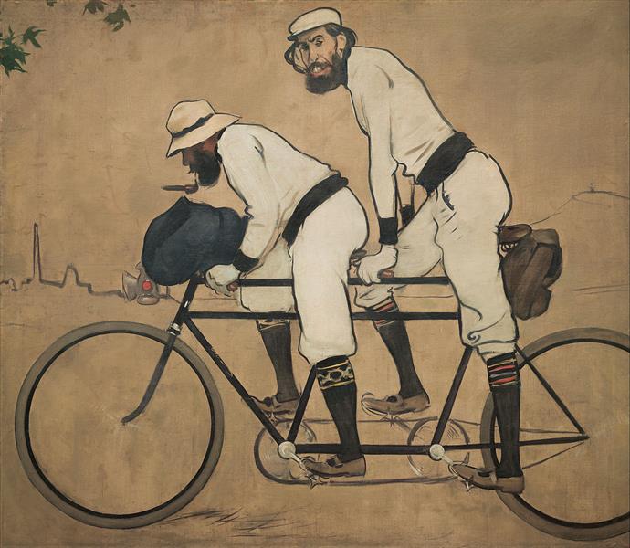 Ramon Casas und Pere Romeu in Tandem - 1897