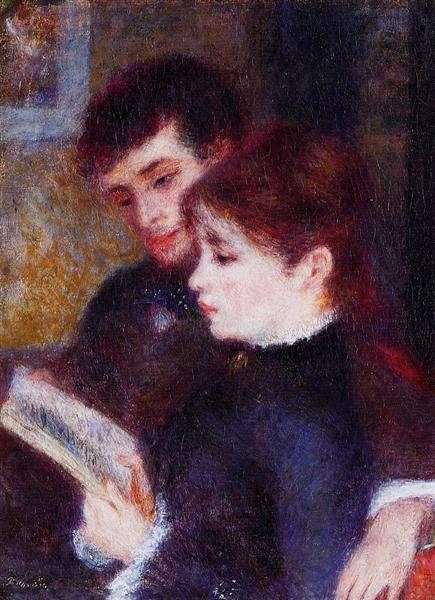 Coppia di lettura (Edmond Renoir e Marguerite LeGrand) - 1877