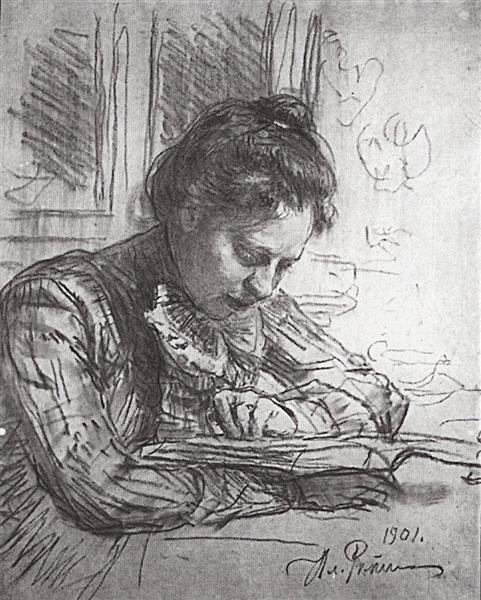 Lesen (Porträt von Natalia B. Nordman) - 1901