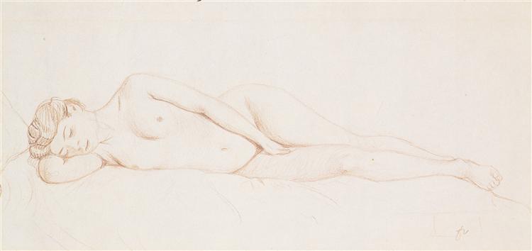 RECLINED FEMALE NUDE - 1905