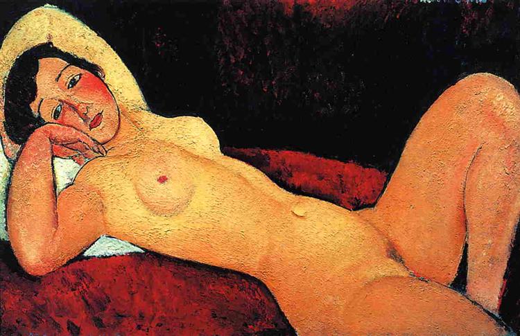 Naked reclining - 1917