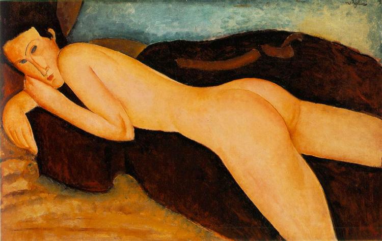 Nude reclined back - 1917