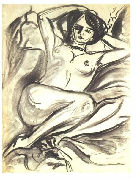 Reclined naked (Isabella) - 1906