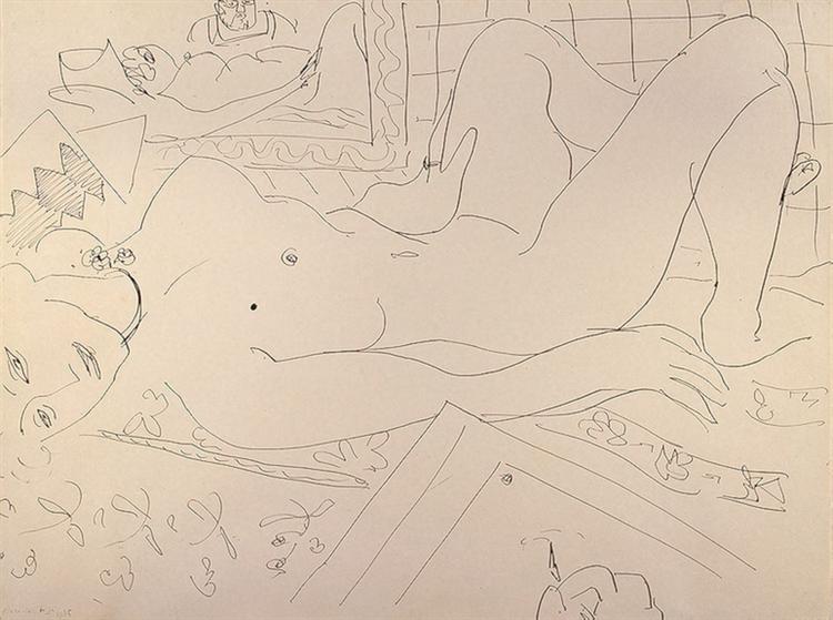 Naked Reclining (The Painter and His Model) 1935