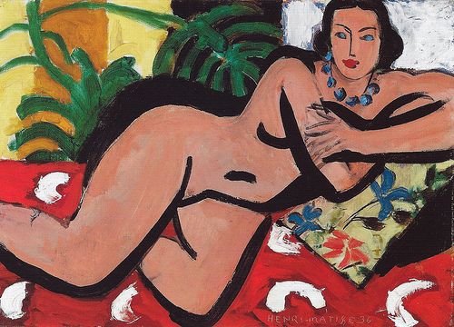 Nude lehnte sich mit blauen Augen 1936 zurück