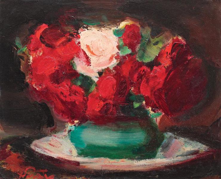 Red and Pink Roses - 1940