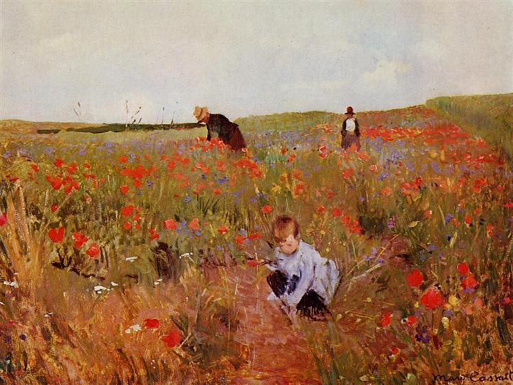 Rote Mohnblumen - 1880