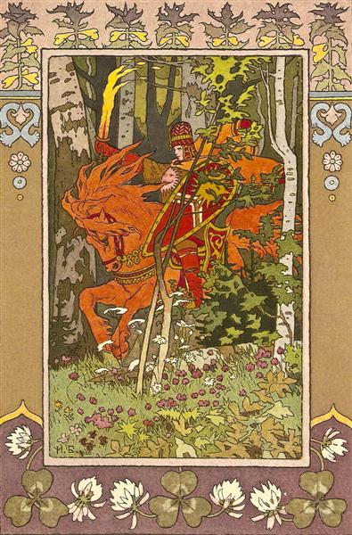 Red rider. Illustration for the fairy tale "Vasilisa la Bella" - 1899