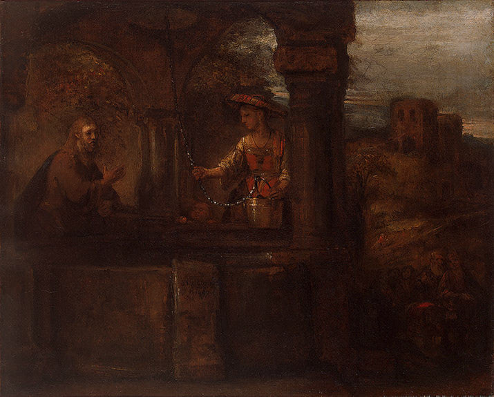 Rembrandt Kristus og kvinnen i Samaria - 1659