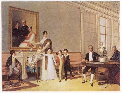 The Biscount of Santarem and his family - 1816