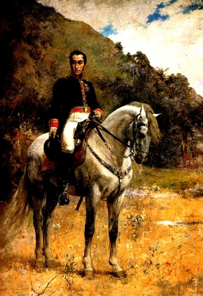 Portrait of Bolívar on horseback - 1888