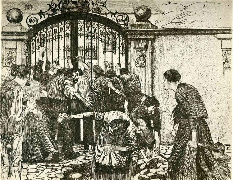 Revolt (at the doors of a park) - 1897