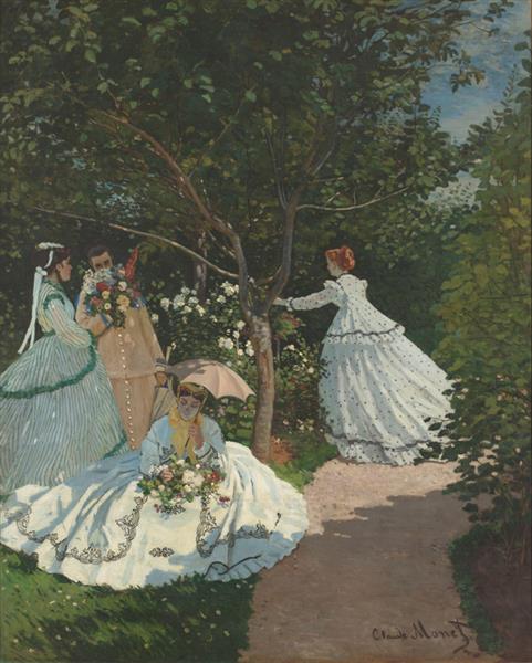 Donne in giardino - 1866