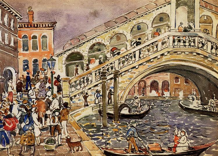 Rialto Puente (auch bekannt als Rialto Puente - Venedig) - 1912