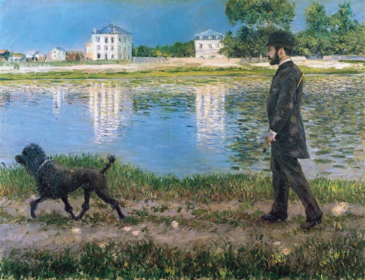 Richard Gallo and His Dog at Petit Gennevilliers - 1884