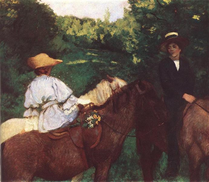 Kinder reiten - 1905