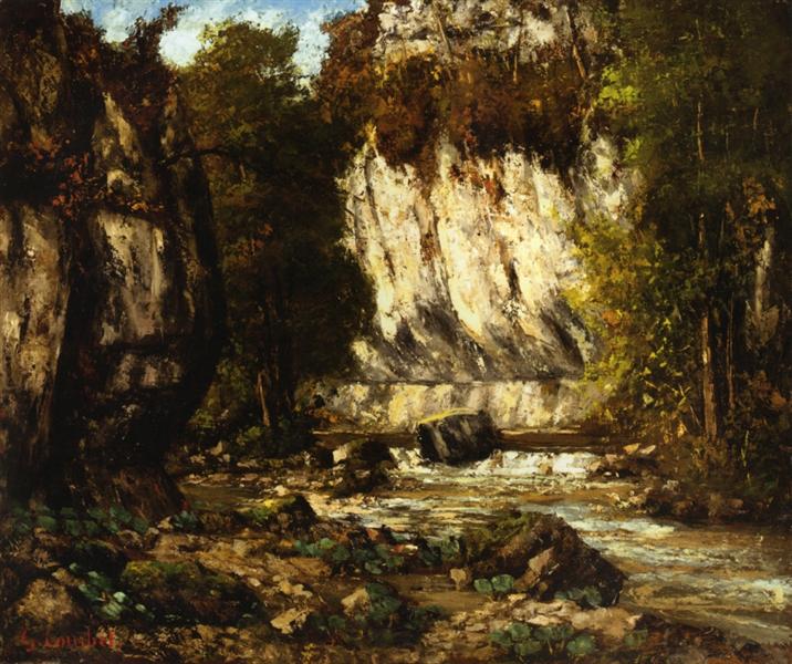 Fluss und Klippe - 1865