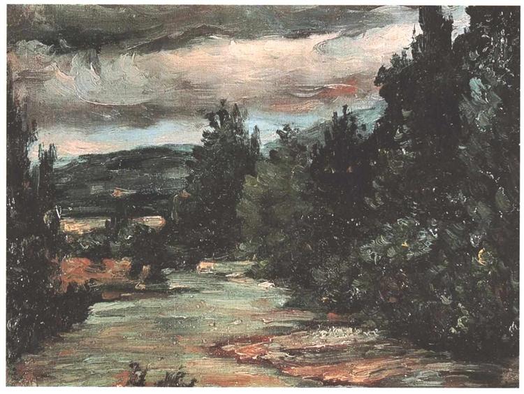 Rivière sur la plaine - 1868