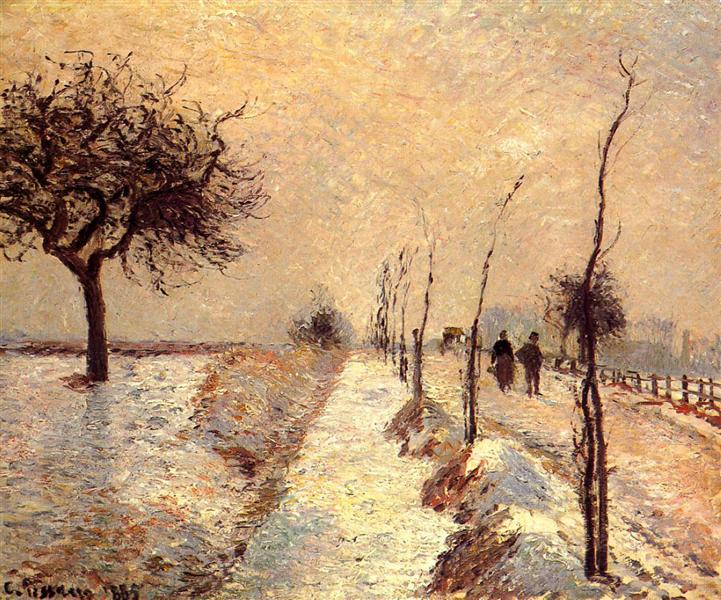 Road to Eragny - Winter - 1885