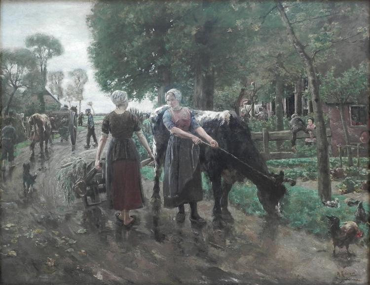 Caminho na vila holandesa - 1885