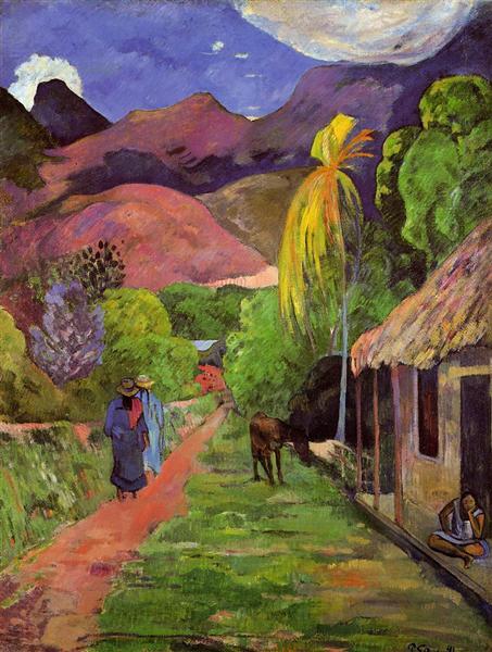 Camino En Tahití - 1891