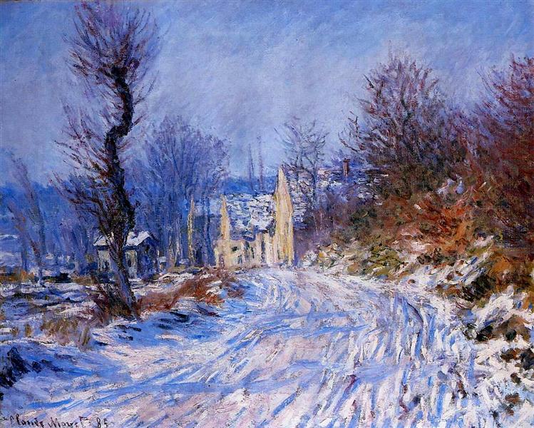 Straße nach Giverny im Winter - 1885