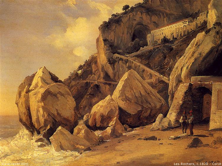 Felsen in Amalfi - 1828