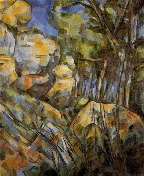 Rocks near the caves beneath the Chateau Noir - 1904