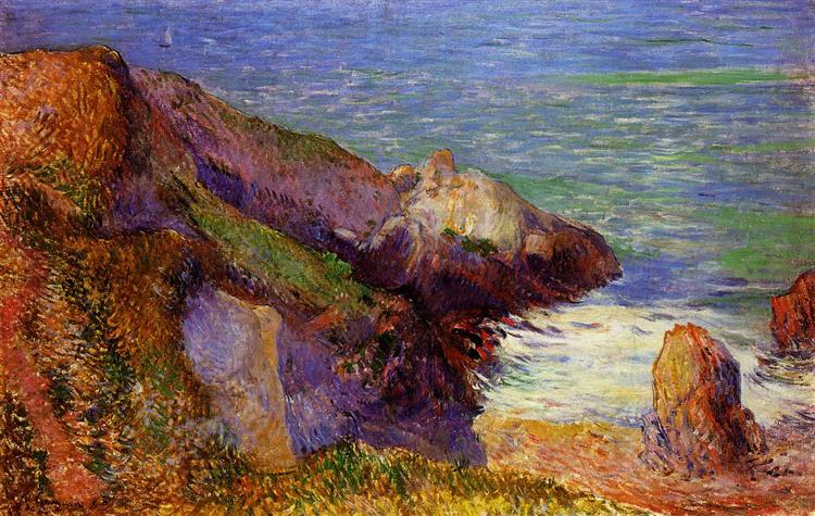 Rocce sulla costa di Bretona - 1888